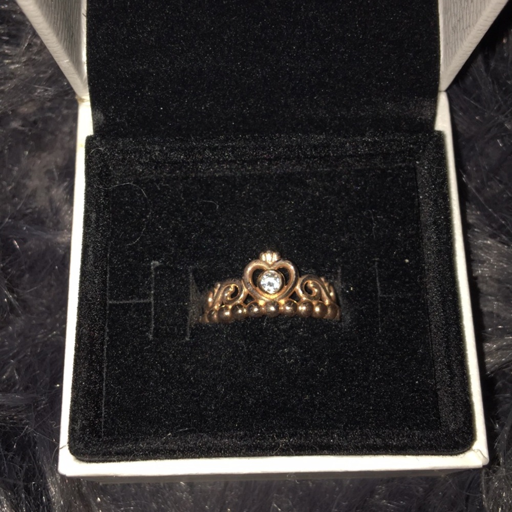 Rose Gold Pandora Crown Ring